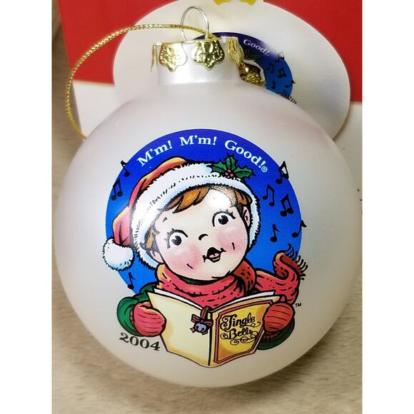 Christmas Tree Ball Ornament Campbell's 2001 2004 Mm Mm Good New In Box x2 - Picture 5 of 13
